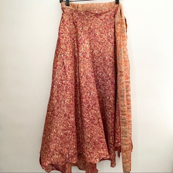 Kariza Silk Reversible Versatile Wrap Dress Skirt - Picture 10 of 12